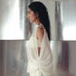 Antique White Asymmetric Georgette Top