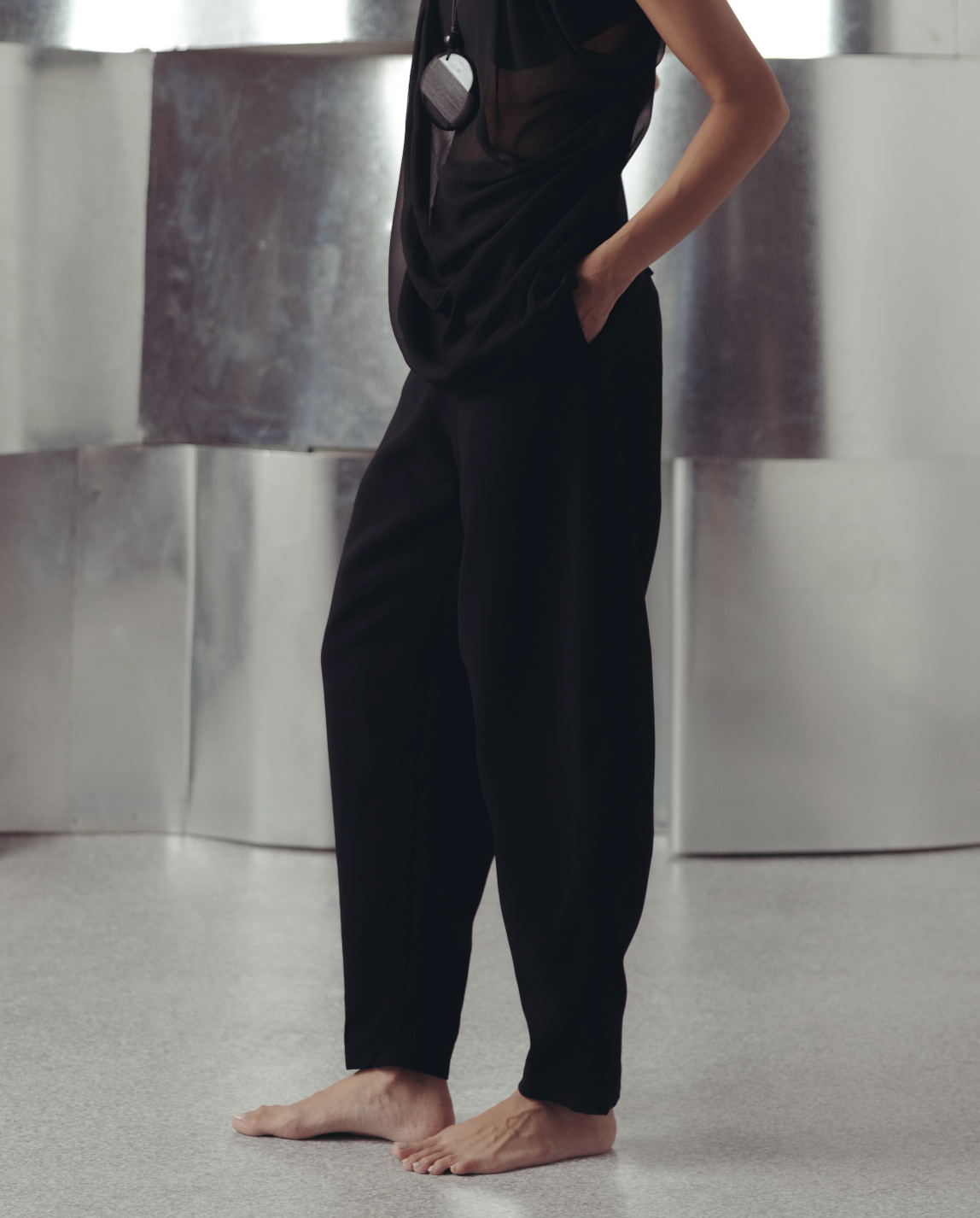 Bristol Black Barrel Pants