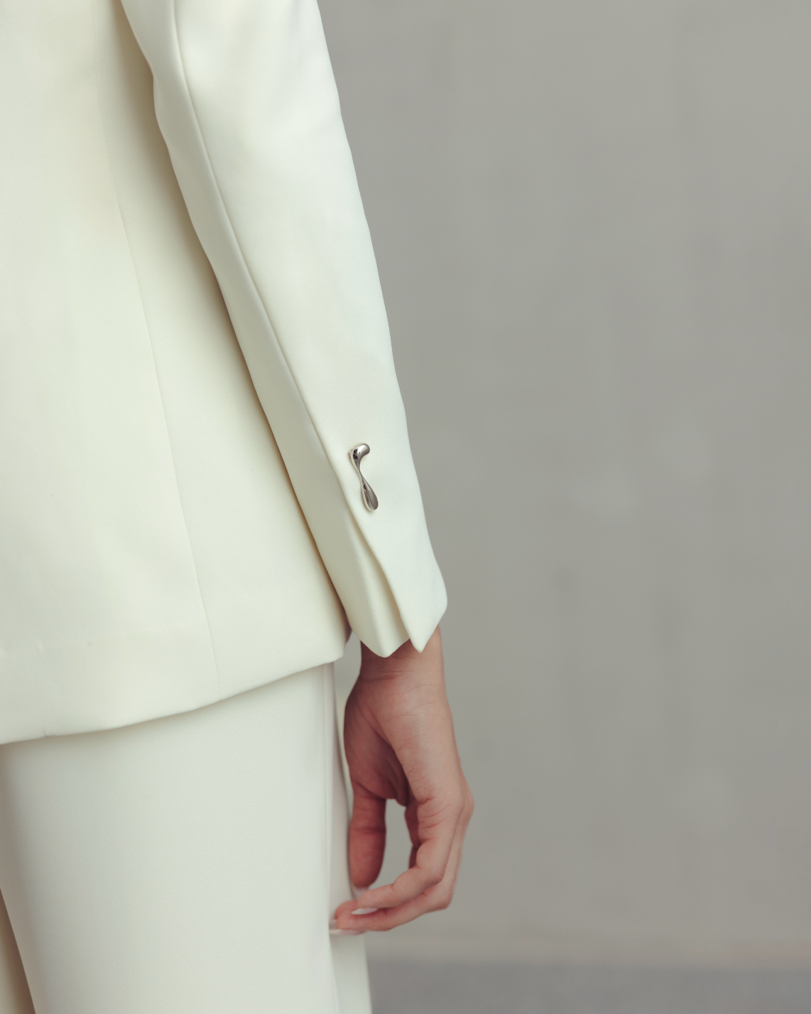 Antique White Crepe Pants
