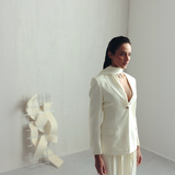 Antique White Crepe Pants