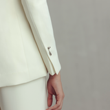 Antique White Scarf Blazer