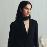 Bristol Black Scarf Blazer