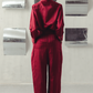 Jester Red Pinstripe Flap Pants