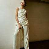 Ananya Panday x Antique White Cowl Top & Trouser