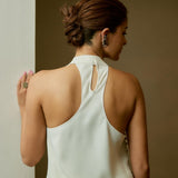 Ananya Panday x Antique White Cowl Top & Trouser