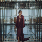 Kareena Kapoor x Baked Clay Organza Blazer With Drape Skirt