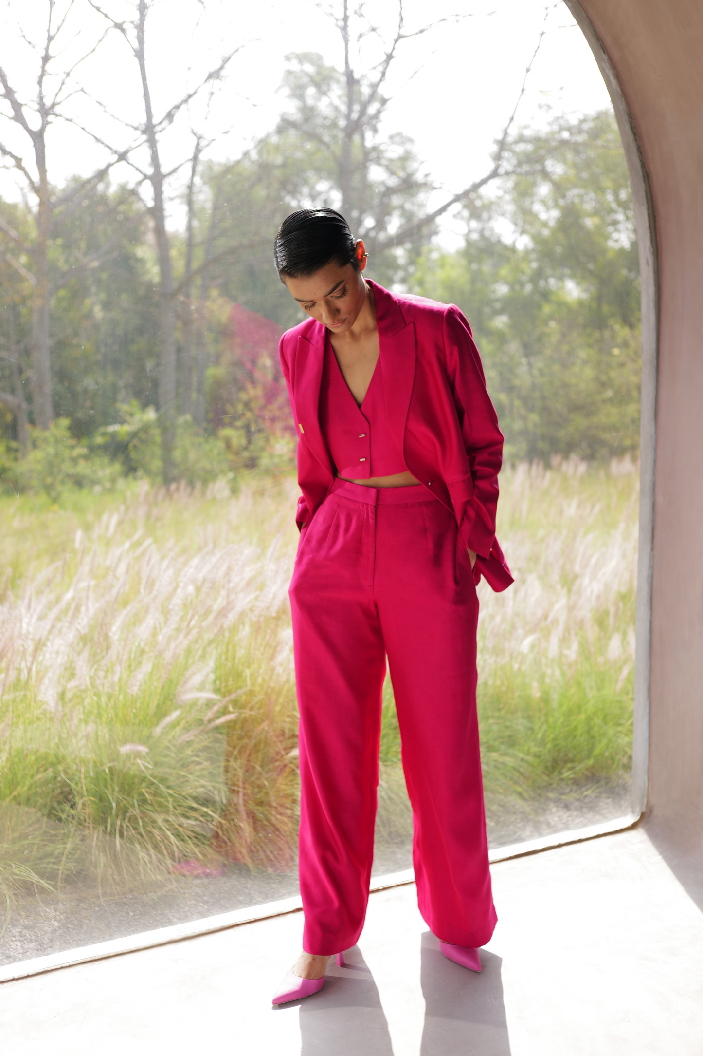 Slightly Pink Three Piece Suit