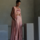 Peach Blossom Cape With Pants