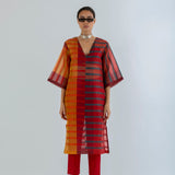 Redwood Trail Organza Shirt With Cigarette Trousers