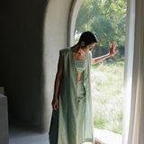 Mineral Green Cape With Pants