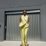 Electric Lime Double Breasted Set