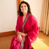 Neetu Kapoor x Paradise Pink Shawl Collar Kurta Set