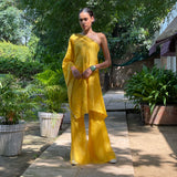 Sunny Yellow One Shoulder Set