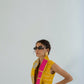 Sunset Gold Checked Sari