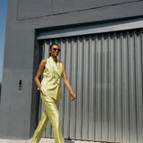 Electric Lime Double Breasted Set