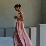 Peach Blossom Cape With Pants