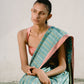 Fresh Green Striped Sari