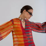 Redwood Trail Organza Shirt With Cigarette Trousers