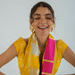 Sunset Gold Checked Sari