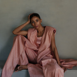 Peach Blossom Cape With Pants