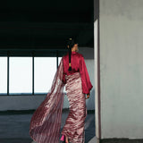 Mallika Dua x Boysenberry Tissue Sari