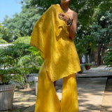 Sunny Yellow One Shoulder Set