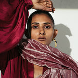 Mallika Dua x Boysenberry Tissue Sari