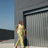 Electric Lime Double Breasted Set