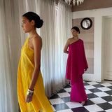 Sunny Yellow One Shoulder Set