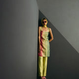 Chartreuse Green Long Top & Pants