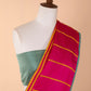 Coral Pink Displaced Stripe Sari