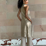 Cream Gold Double Breasted Set